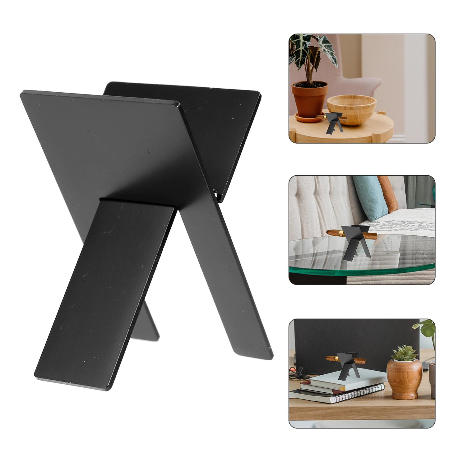 Stainless Steel Cigar Holder Foldable Cigar Stand Small Cigar Holder Desktop Cigar Rack