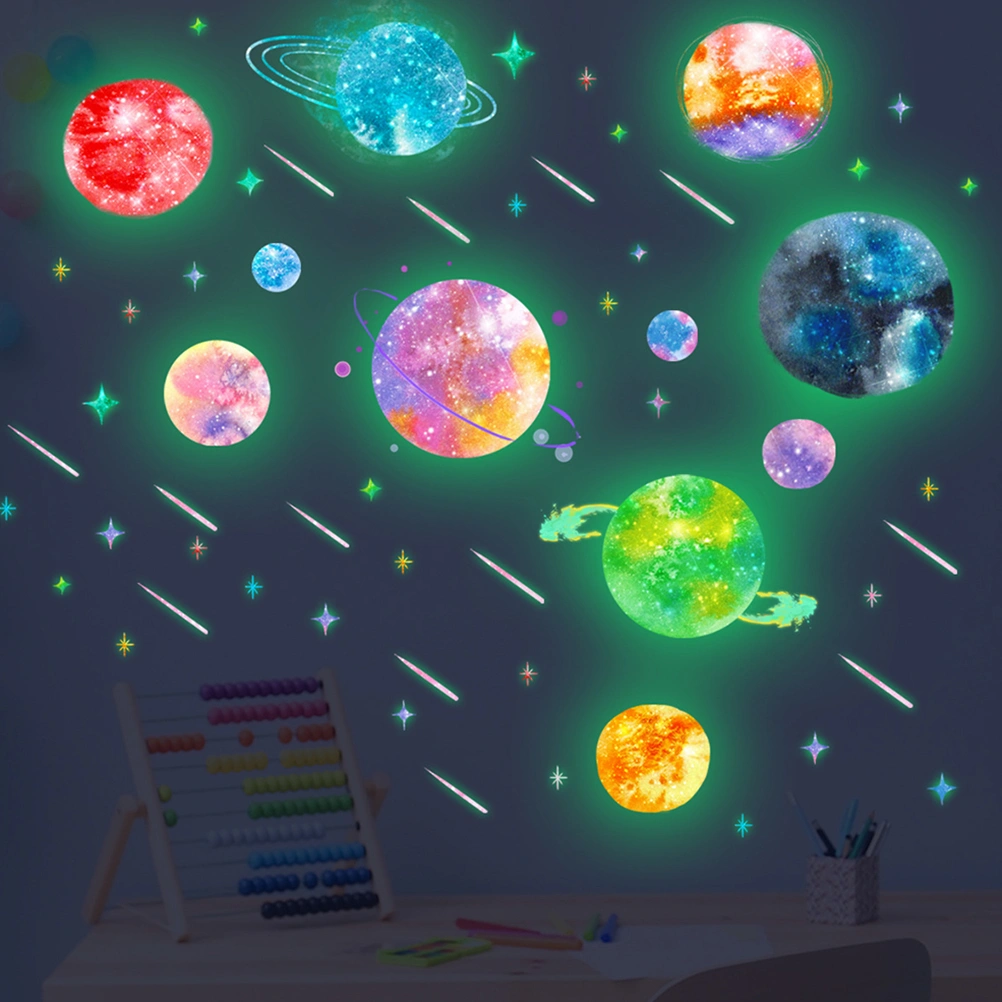 Lovely Luminous Sticker Room Wall Planet Decor Wall Decal Indoor Decor