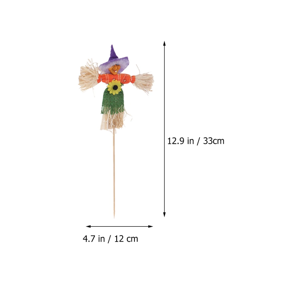 6pcs Halloween Scarecrow Decor Swing Ornaments Bar Party Layout Decoration Straw Doll Supplies