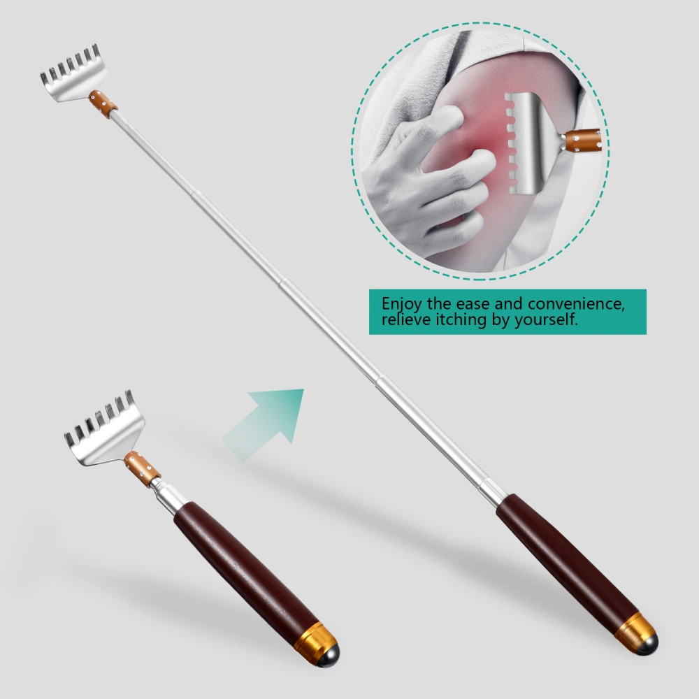 Back Scratcher Telescopic Stainless Steel Backscratcher Handheld Massager Tool