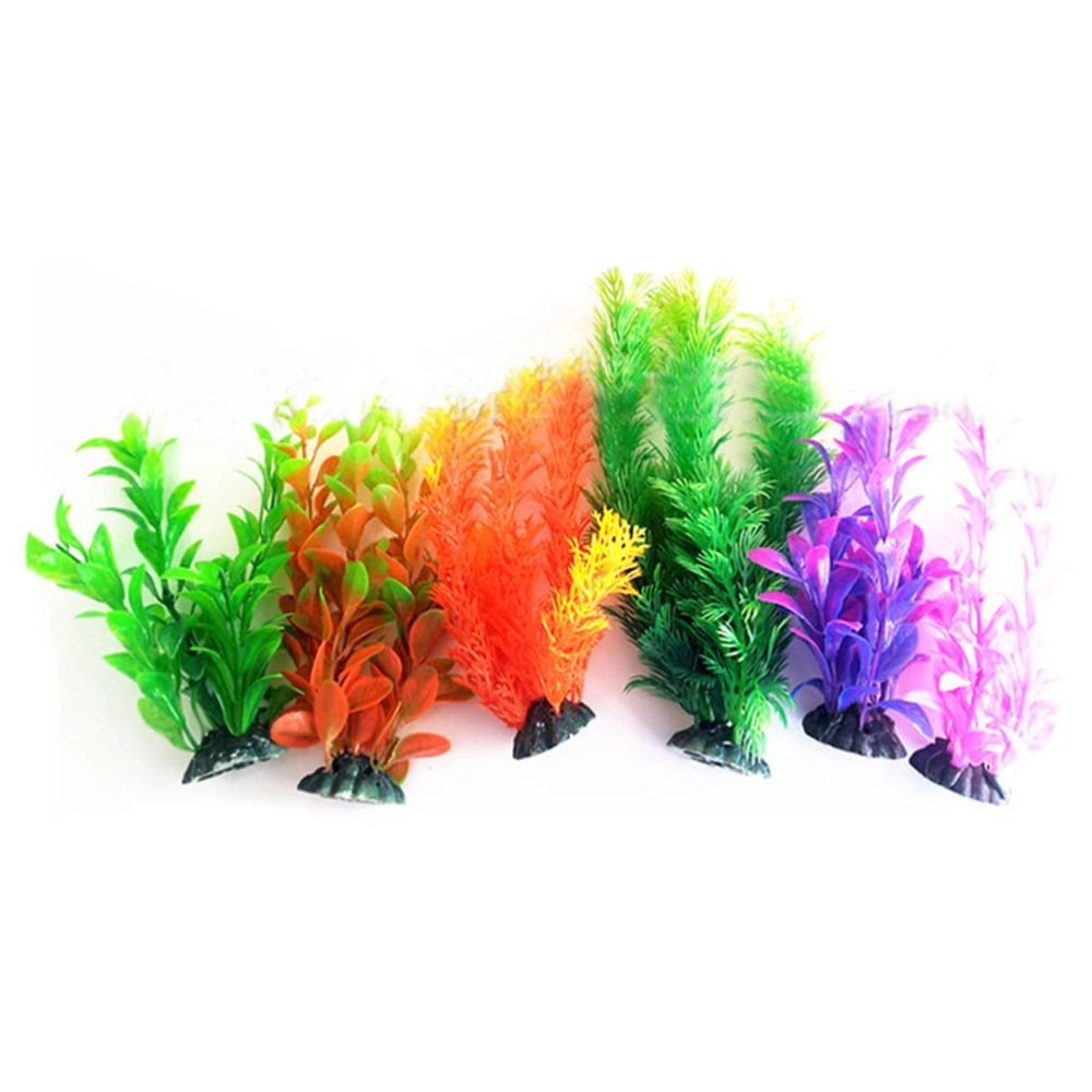 6Pcs Artificial Underwater Plant Sea Grass Fake Plant Decorative Aquarium Ornament for Fish Tank