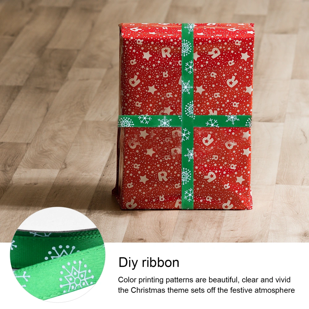 3 Rolls Christmas Theme Decorative Ribbons DIY Gift Boxes Packing Ribbons