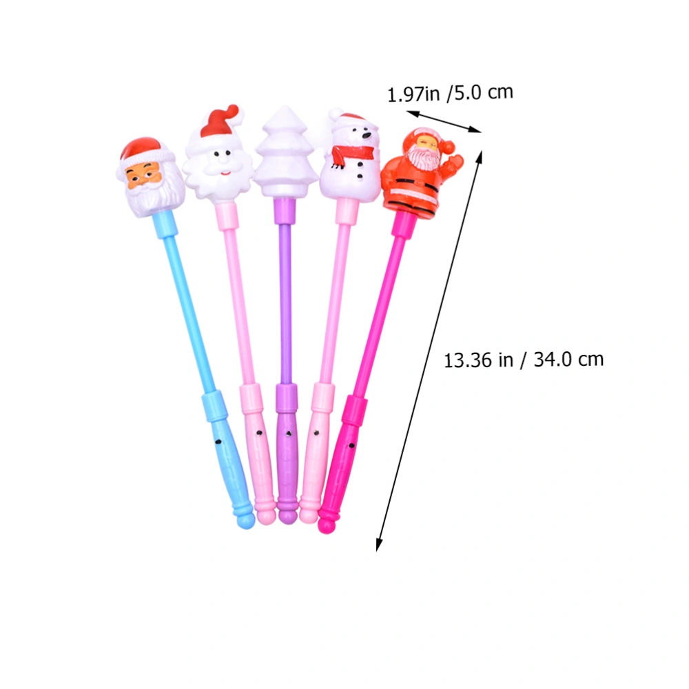 5Pcs Christmas Glowing Hand Sticks Flashing Wand Party Prop (Random Style)