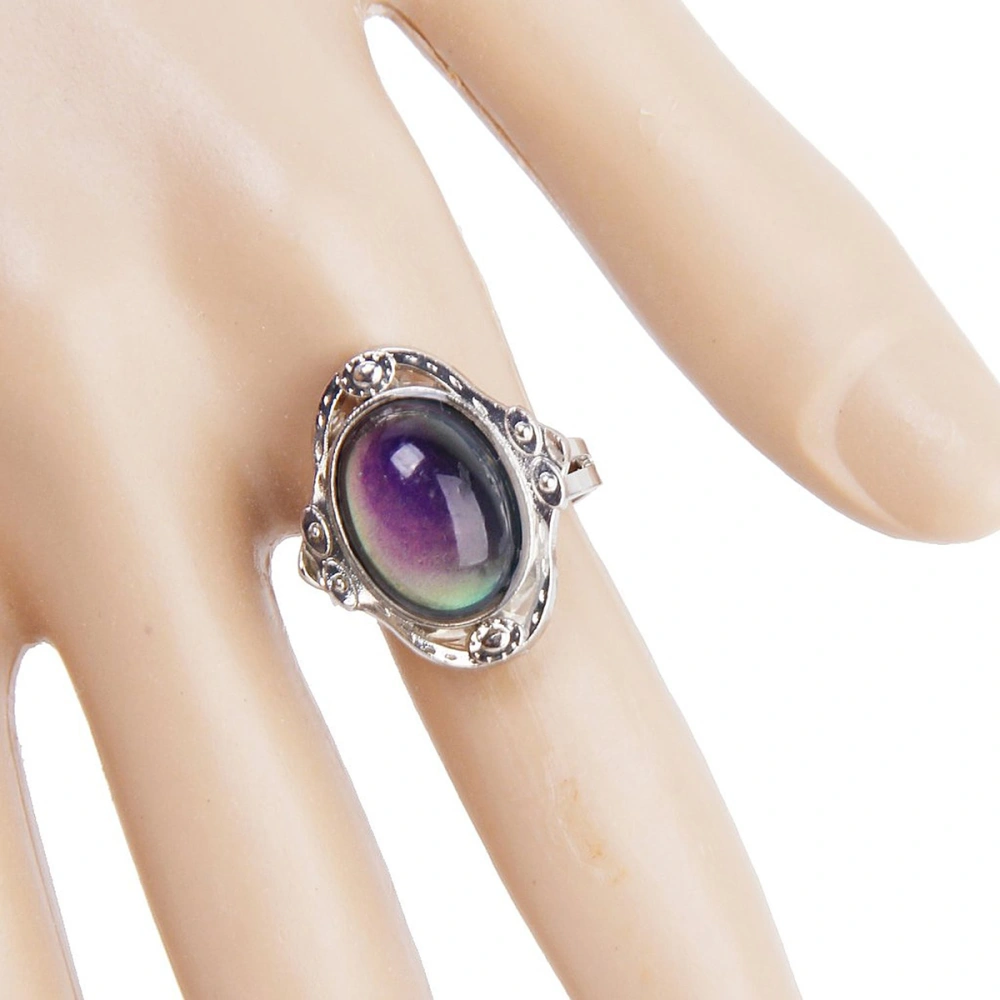 Gypsy Bohemia Adjustable Oval Changing Mood Ring Finger Ring