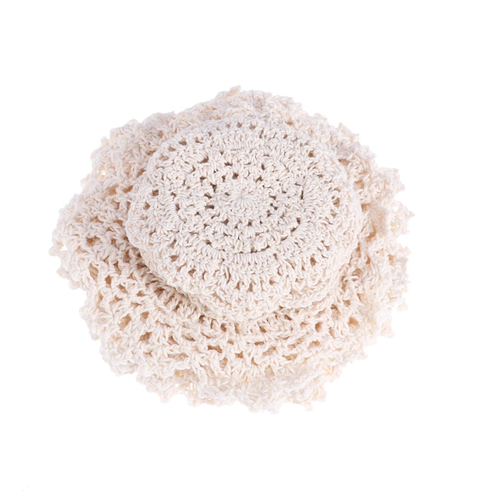 10 Pcs Drink Coaster Lace Handmade Crochet Flower Hollow Coaster Skidproof Pad Retro Style Tabletop Protection