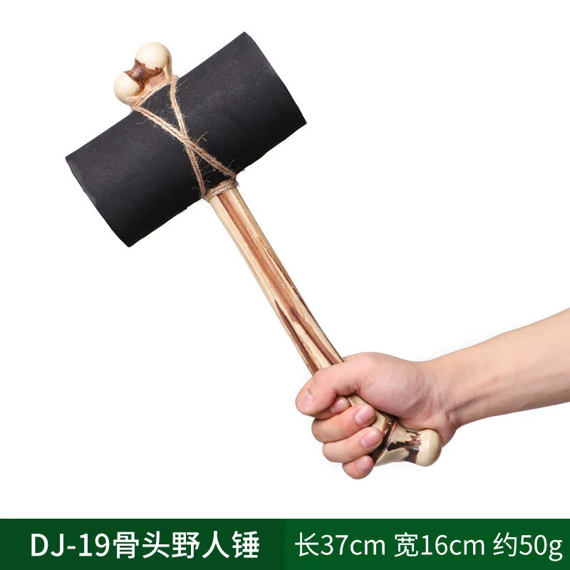 Simulated Bone Hammer Prop Hammer Model Party Cosplay Primitive Fake Bone Hammer