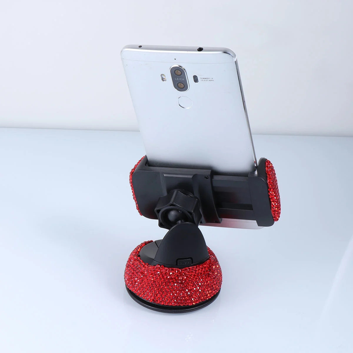 Mobile Phone Rack Navigation Holder Mounted with Diamond Mounted Suction Cup Multifunctional Phone Holder (Red Diamond)