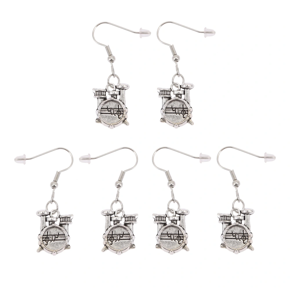 3 Pairs Drum Set Earrings Music Festival Earrings Women Earrings Ear Jewelry