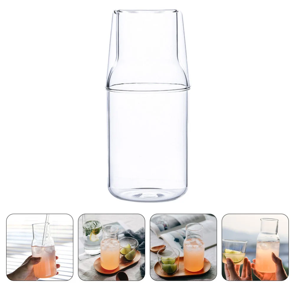 1 set of Cold Resistance Glass Kettle with Cup Juice Storage Kettle Beer Holder