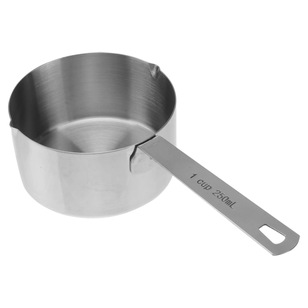 1Pc Sauce Pan Kitchen Measuring Pot Stainless Steel Saucepan Cooking Tool