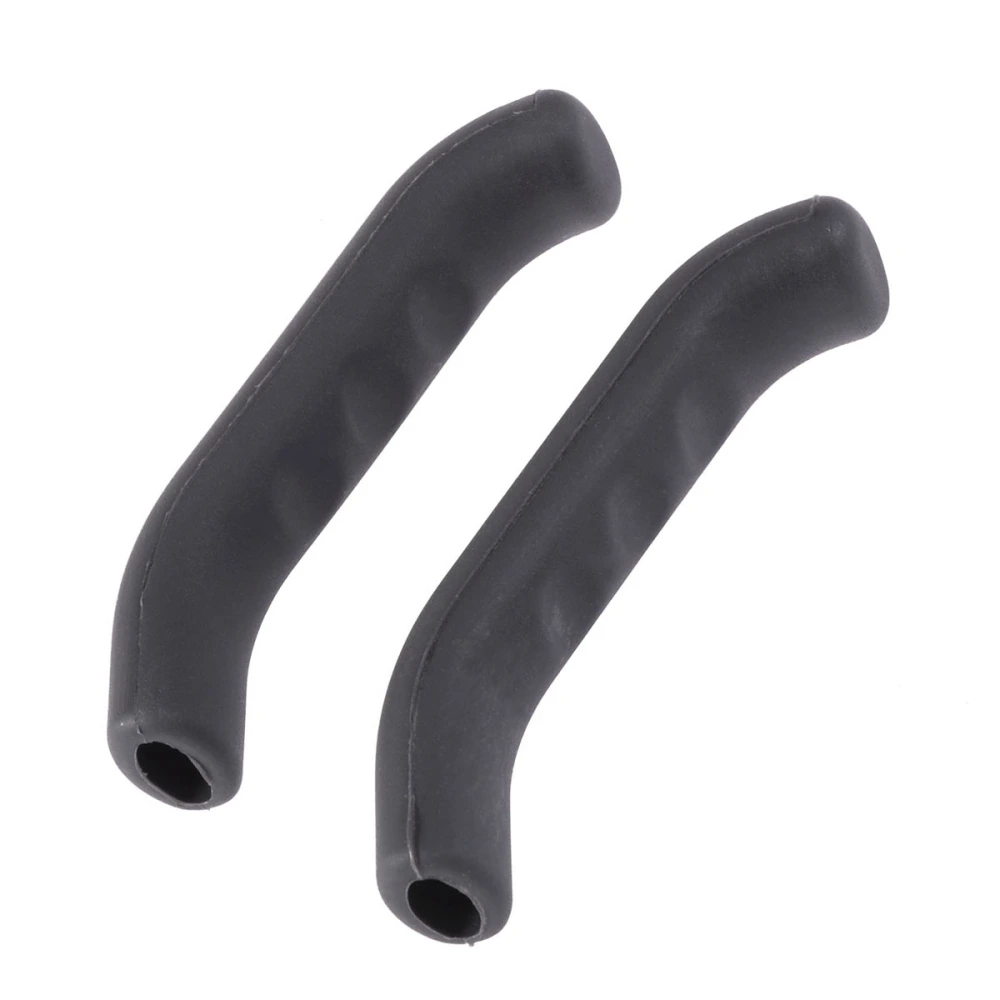 1 Pair of Anti-slip Comfortable Silicone Brake Handle Sleeve Mountain Bike Universal Brake Lever Protective Covers (Black)