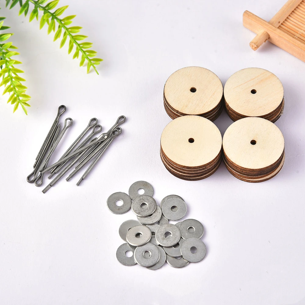 20 Set Teddy Bear Joint Accessories Little Bear Doll Joint Bolt DIY Rotatable Wooden Joints Multi-purpose DIY Doll Joints Accessory for DIY Doll Making Silver Size 30MM