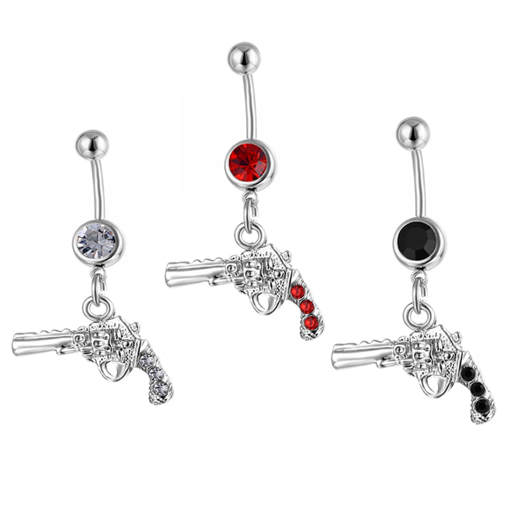 3pcs Women Belly Ring Piercing Navel Ring Metal Belly Jewelry Rhinestone Belly Decorations