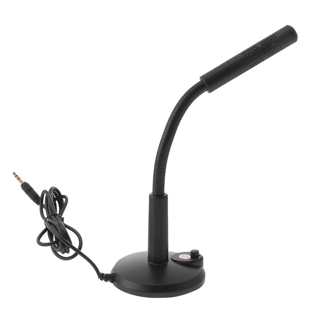 1Pc Desktop Free Drive Microphone Adjustable Plastic Meeting Microphone Black