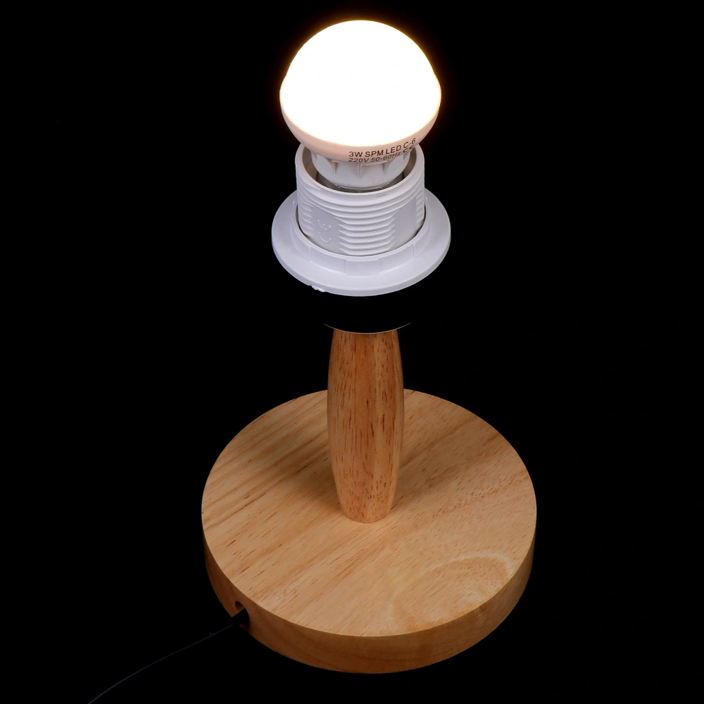 1pc Wood Craft Lamp Holder Desk Light Holder Light Bulb Holder Accessory