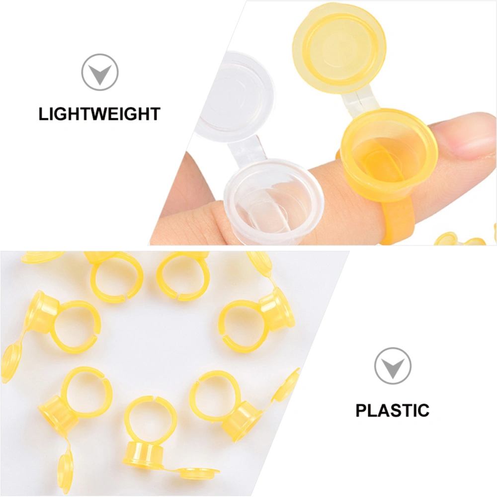 1 Bag 50pcs Finger Ring Cups Ink Ring Cups Accessories