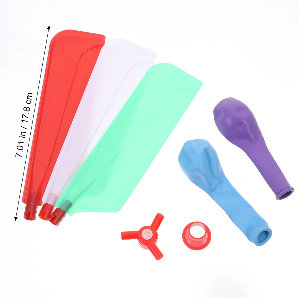 6pcs DIY Plane Toy Aircraft Helicopter Balloons Toy Educational Toy for Kids Children (Random Color)