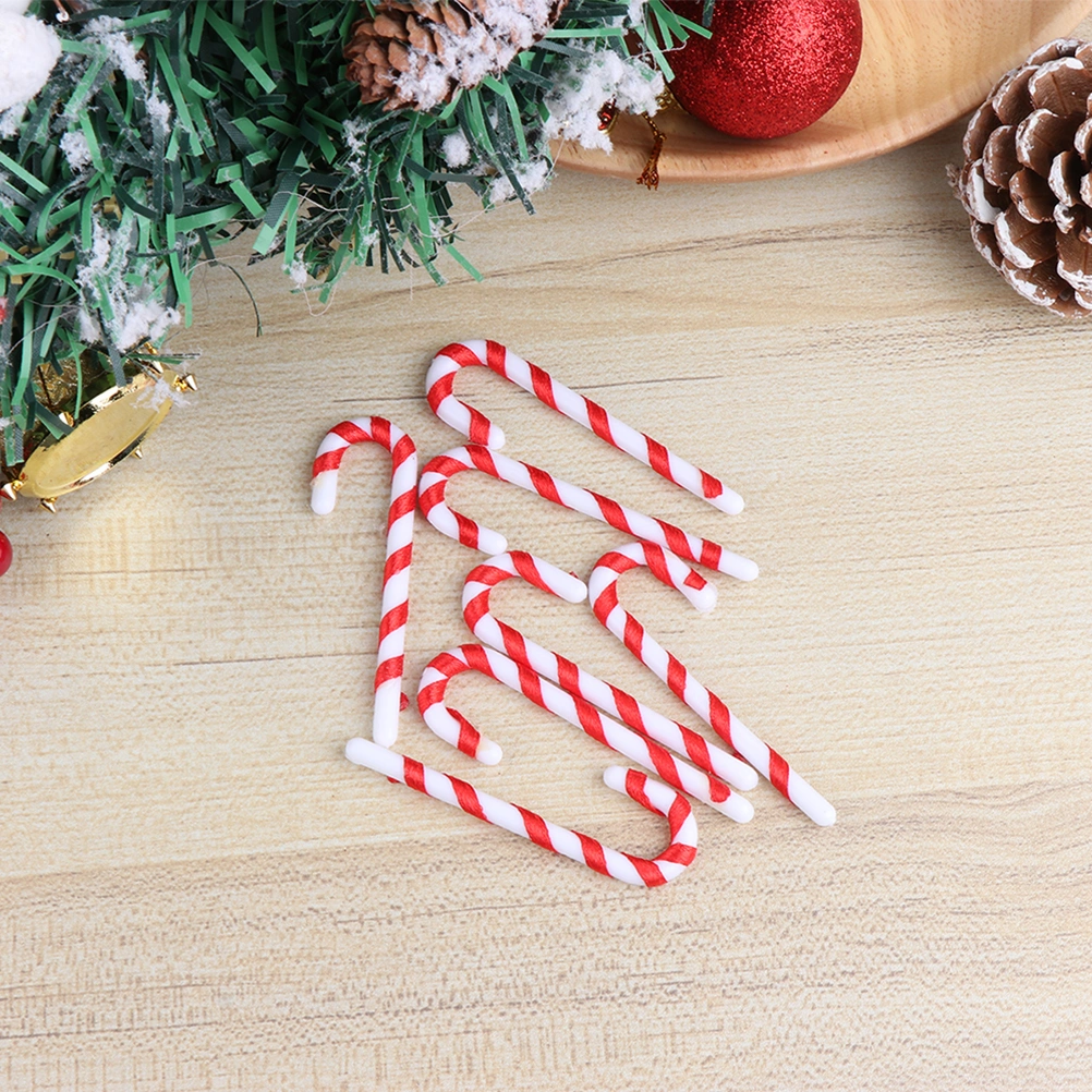 60pcs Xmas Candy Cane Decor Christmas Decorations Xmas Hanging Walking Stick Ornaments