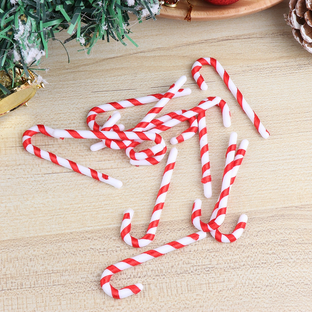 60pcs Xmas Candy Cane Decor Christmas Decorations Xmas Hanging Walking Stick Ornaments