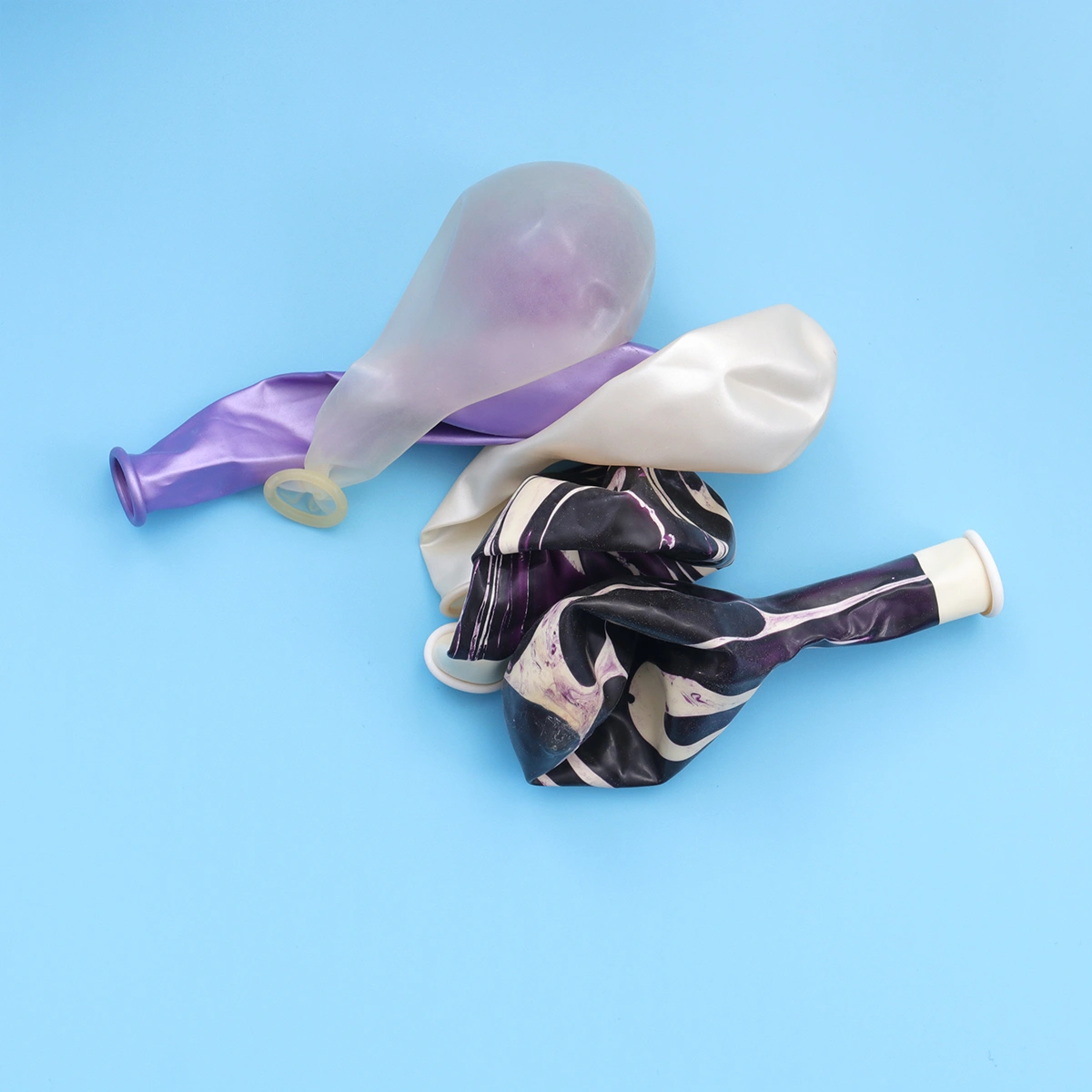 20pcs Marbling Balloon Agate Sequined Balloon Party Decorative Balloons Party Balloon Supplies for Wedding Birthday Purple Confetti Purple Agate Dark Purple Light Purple White