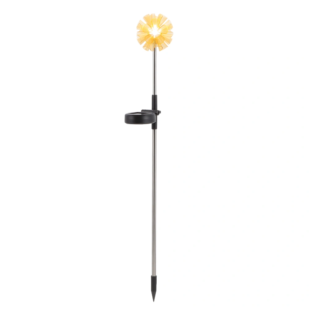 1pc Solar Power Flower Design Lawn Stick Lamp Garden Decor Ground Lamp Decor