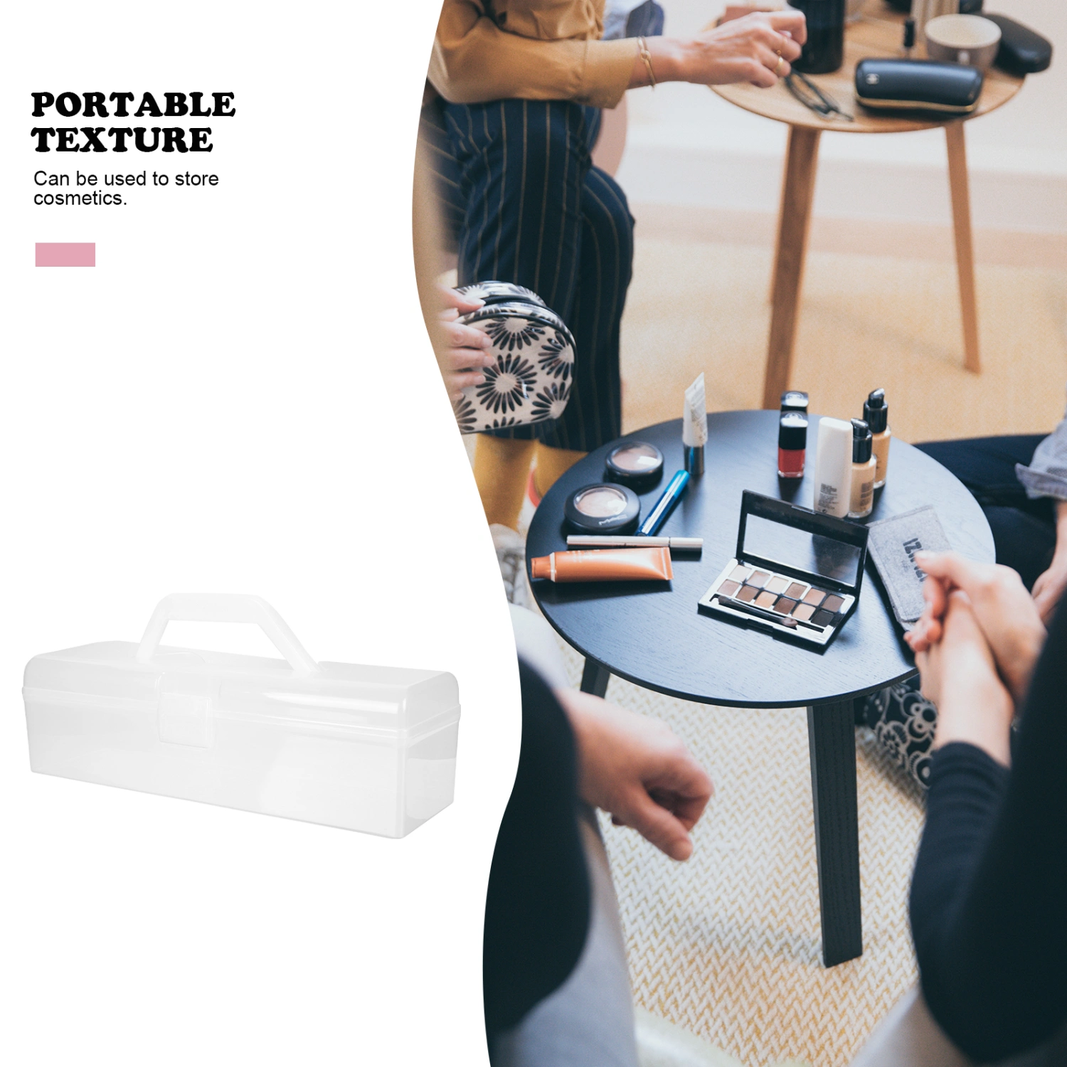 2Pcs Portable Desktop Storage Boxes Noodle Vermicelli Storage Boxes White