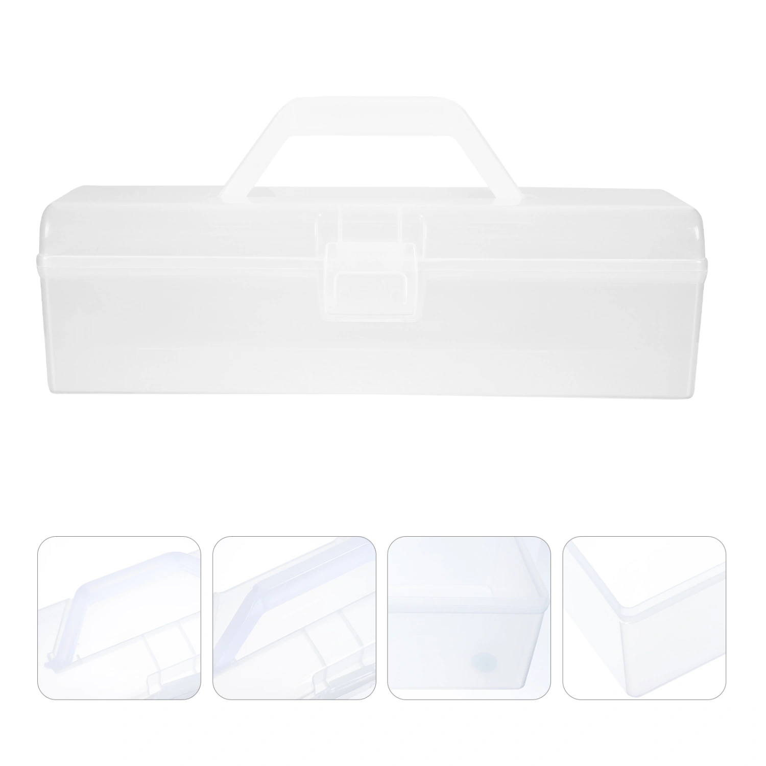 2Pcs Portable Desktop Storage Boxes Noodle Vermicelli Storage Boxes White