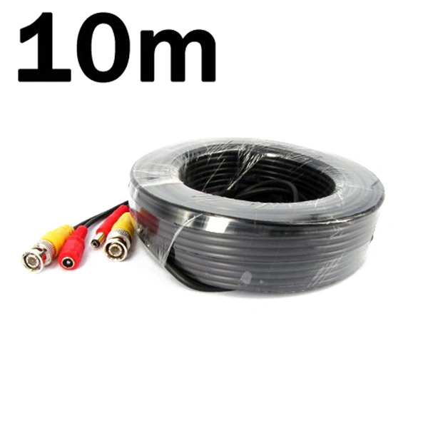 10M BNC Video Power Cable For CCTV Camera DVR Security System