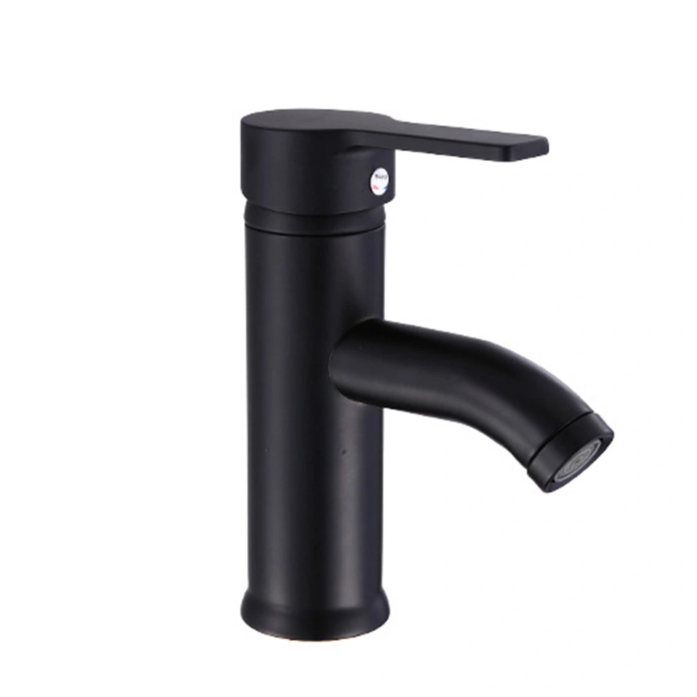 Black Bathroom Faucet Stainless Steel Basin Mixer Bathroom Accessories Black Tap Sink Basin Mixer Tap for Home Kitchen(Short Pattern)