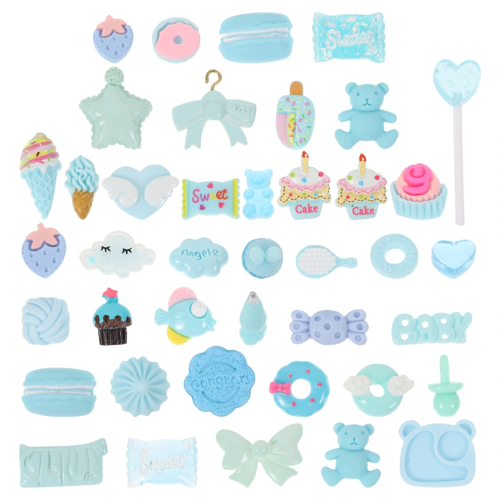 About 50pcs DIY Phone Case Decors Resin Craft Charm Ornaments Accessories