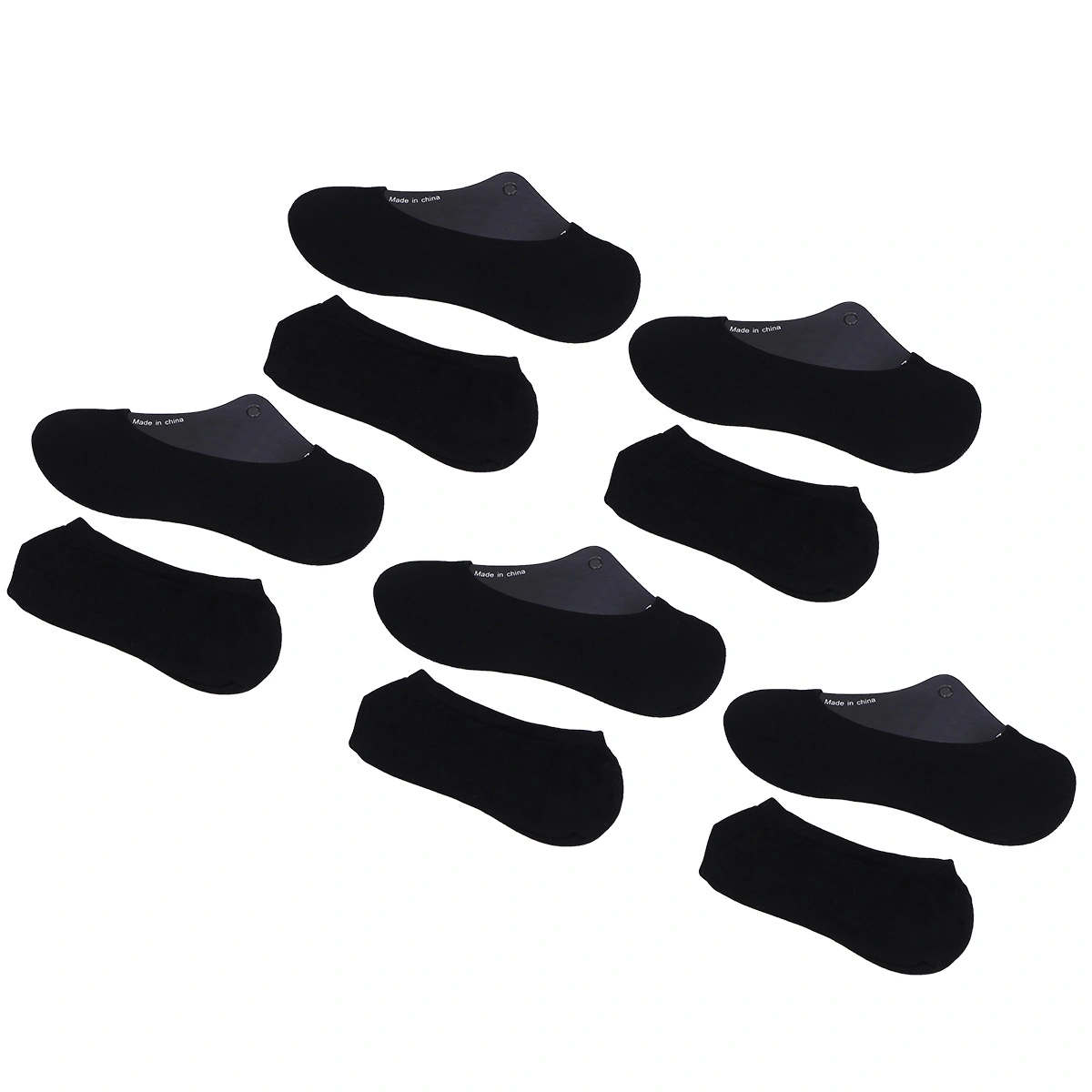 5 Pairs Men Cotton Low Cut No Show Socks Breathable Anti-slip Invisible Socks (Black)