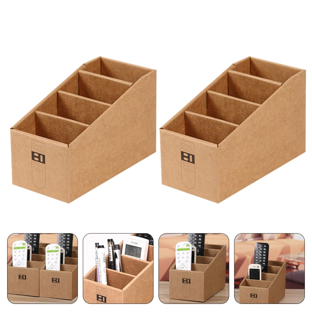 2pcs Multi-grid Storage Holders Office Storage Holders Home Organizing Boxes