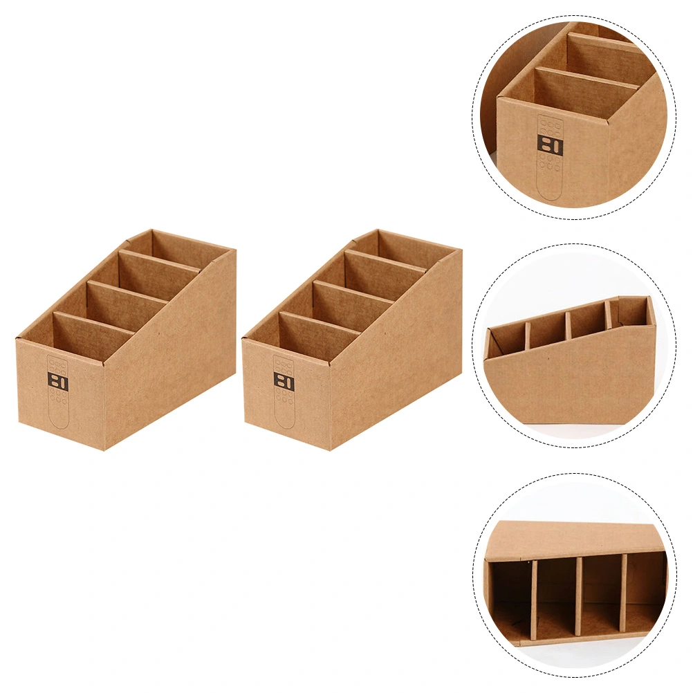2pcs Multi-grid Storage Holders Office Storage Holders Home Organizing Boxes