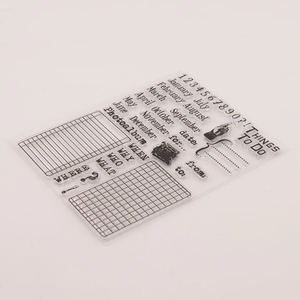 Calendar Date Clear Stamp Transparent Seal Stamps for DIY Scrapbooking Craft Photo Album Diary Decoration (T1394)