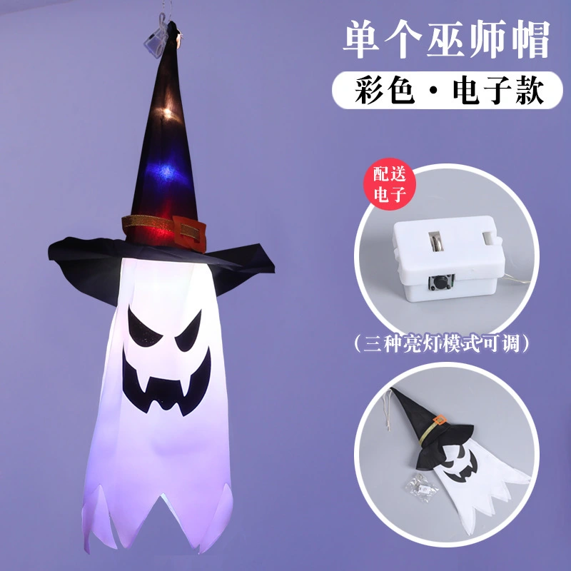 2pcs Decorative Witch Hat Halloween Hat Pendant Festival Hanging Hat Adornment Prop