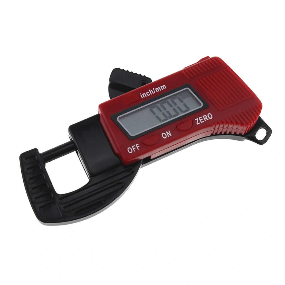 0.5" Mini Portable Digital Thickness Caliper Micrometer Thickness Gauge Measurement Tool (Red)