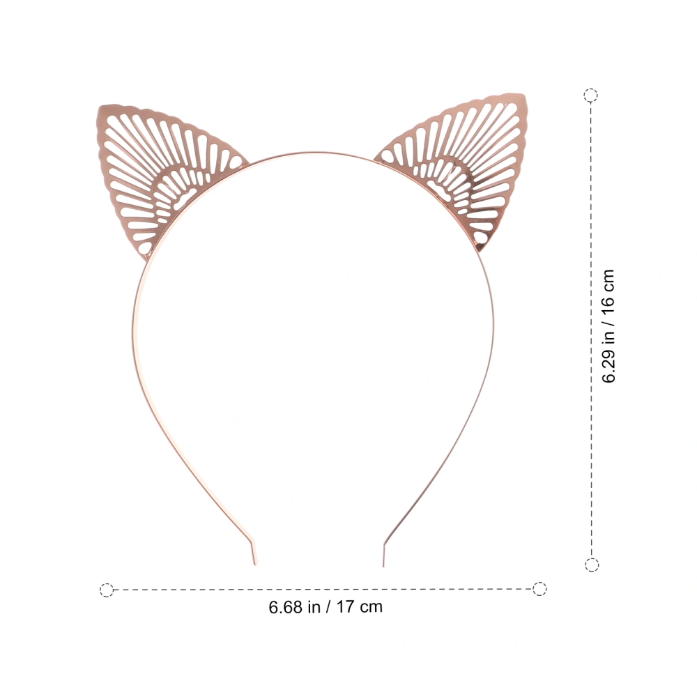 4Pcs Metal Cat Ear Hairbands Decorative Cat Ear Headbands Hallowen Party Props