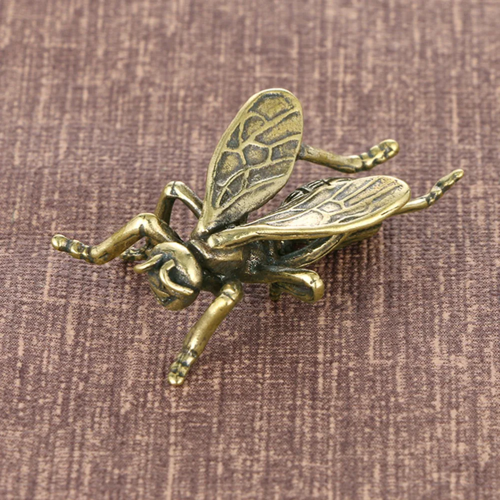 Brass Bee Ornament Home Desktop Decoration Small Brass Craft Bee Adornment