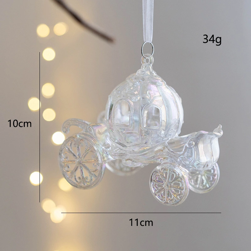  Christmas Ornament Christmas Tree Hanging Decoration Acrylic Carriage Hanging Pendant