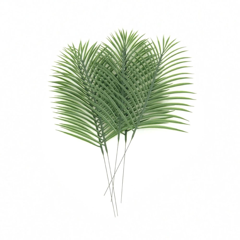 24 Pcs Simulated Sago Cycas Fake Plant Artificial Plant Leaves Home Office Decorations for Wedding Engagement Party (Green)