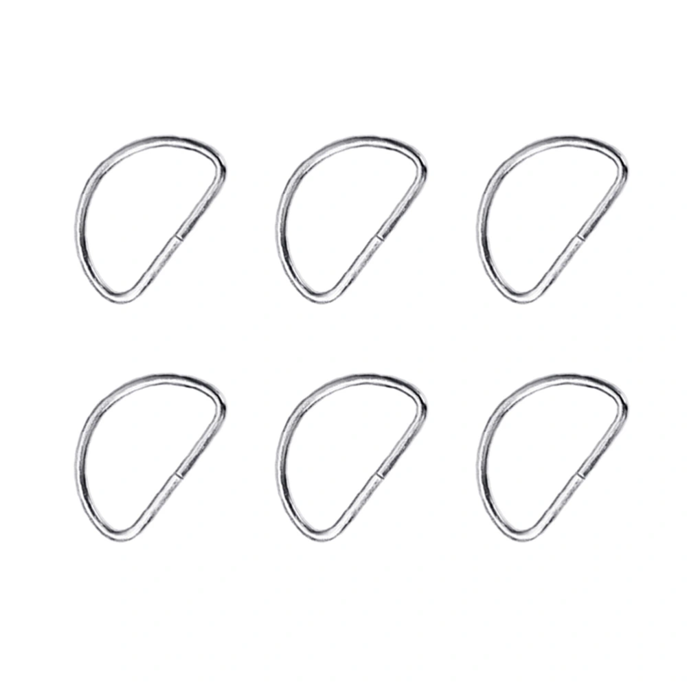 20PCS Metal Shoulder Strap D Ring Multipurpose Bag Webbing Ring Accessories for Luggage Clothes Backpack Belt (Silver)