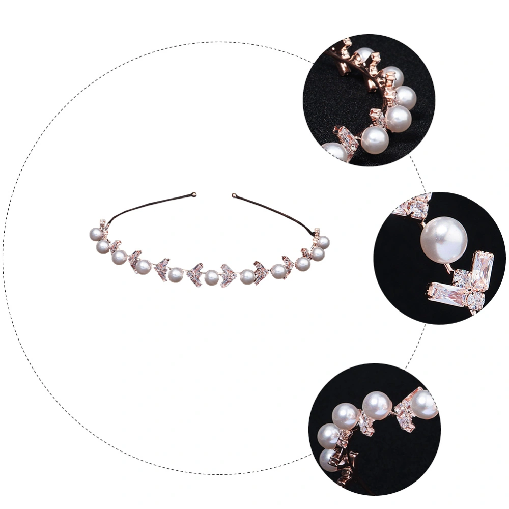 1Pc Stylish Pearl Thin Hair Temperament Girl Headband Fashionable Head