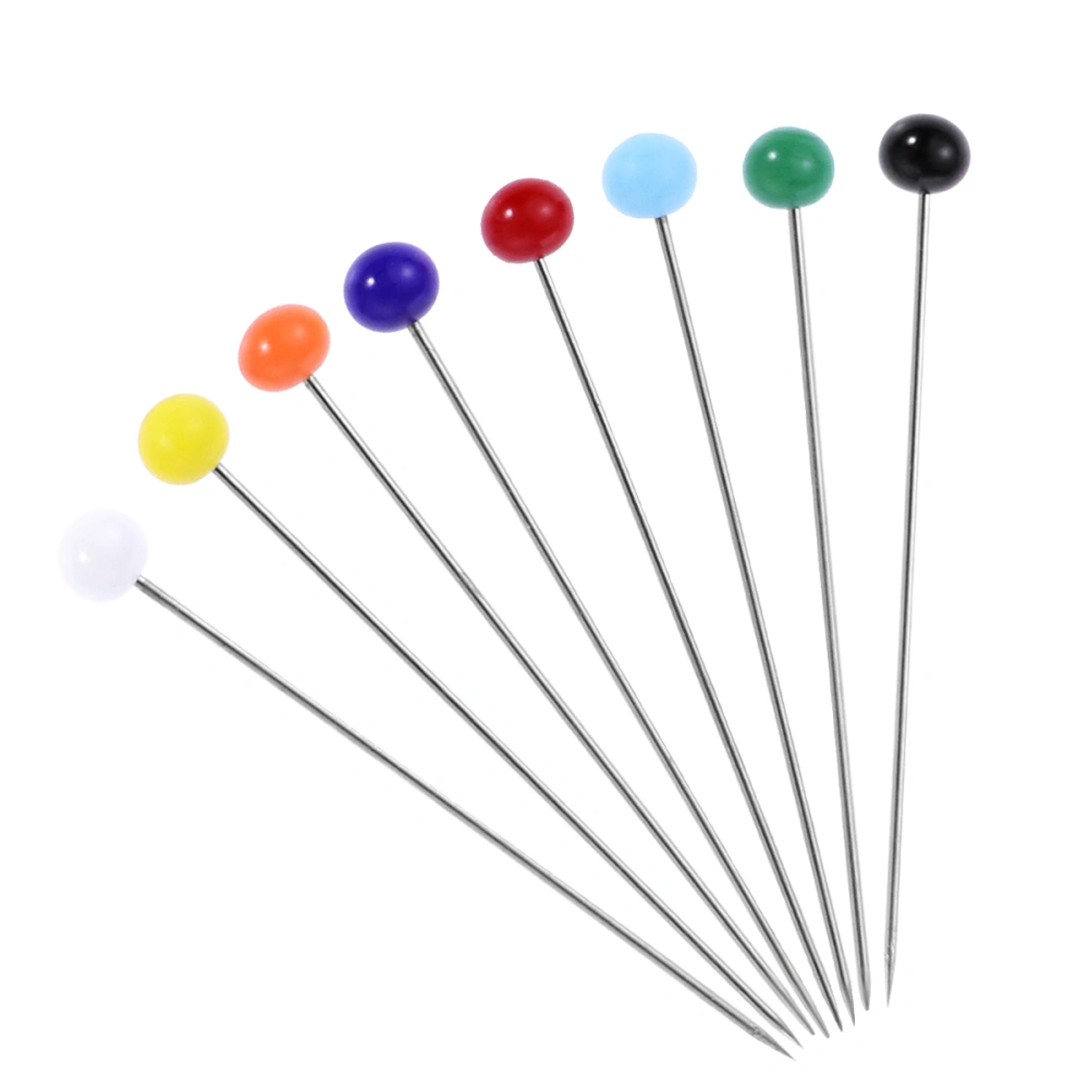 500pcs Glass Head Multicolor Sewing Pin for DIY Sewing Crafts (4mm Head + 34mm Pin)