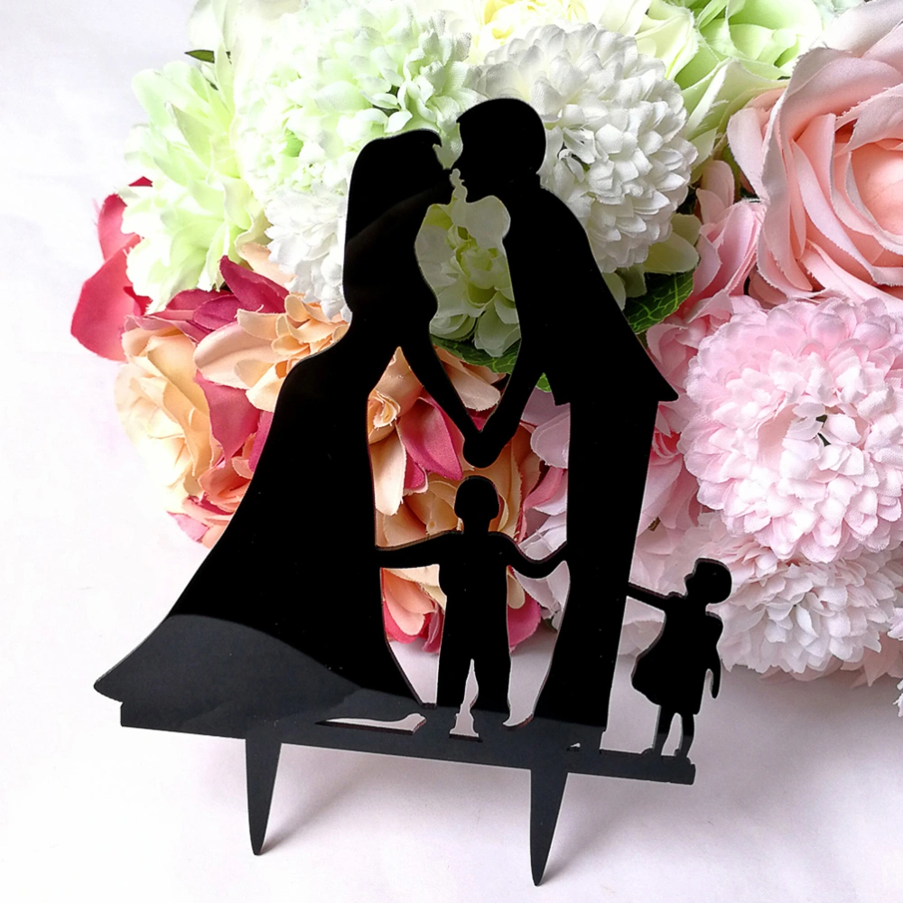 2pcs Acrylic Wedding Cake Toppers Cake Decoration Wedding Party Cake Toppers