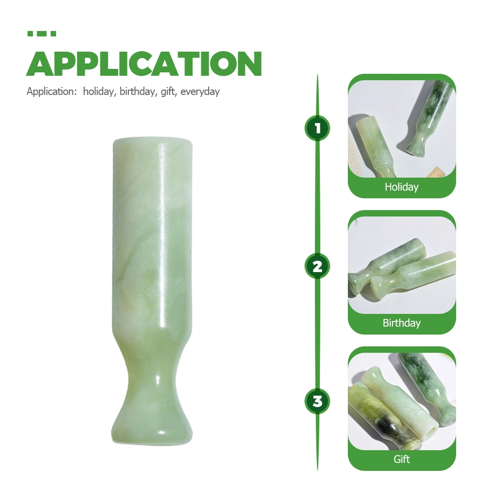 Creative Jade Cigarette Holder Decorative Tobacco Filter Pipe (Random Color)