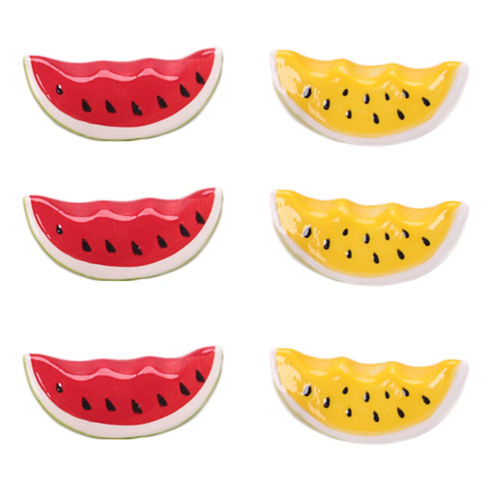 6pcs Watermelon Chopstick Holder Ceramic Chopstick Rest Creative Chopstick Rack