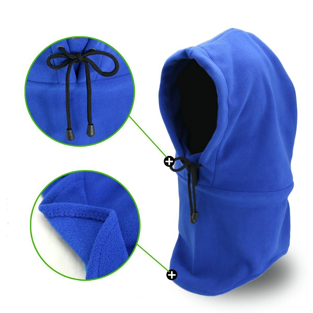 Windproof Hat Thickened Ski Face Mask Fleece Hood Sports Mask for Riding Skiing Mountaineering (Royal Blue)