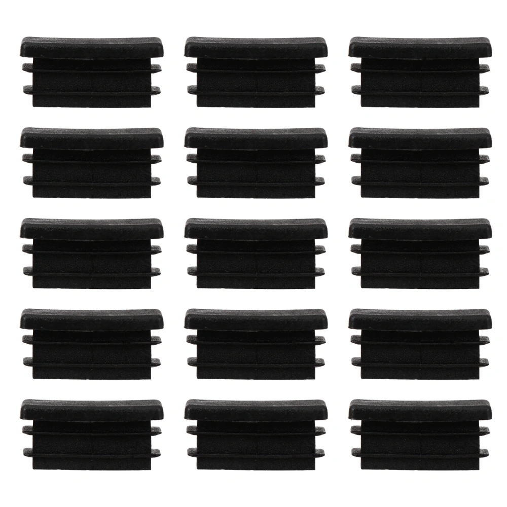 100pcs Furniture Leg Plug Square PVC Plastic Cover Tube Bung Blanking End Caps