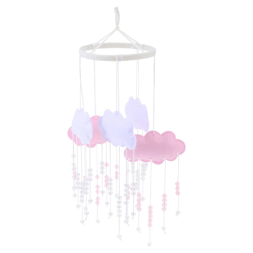 1Pc Wall Hanging Decor Cloud and Crystal Beads Hanging Ornament for Kids Room