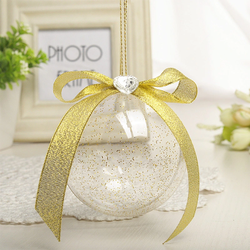 5pcs DIY Clear Plastic Fillable Ornament Candy Balls Wedding Favor Boxes